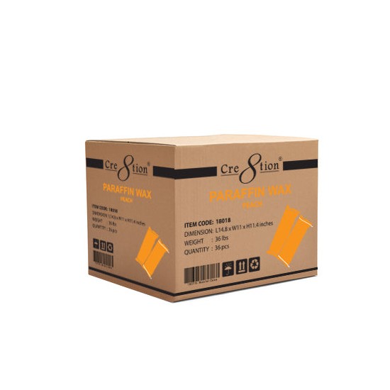 Cre8tion Paraffin Wax Peach 36lbs/Case | LA Nail Supplies