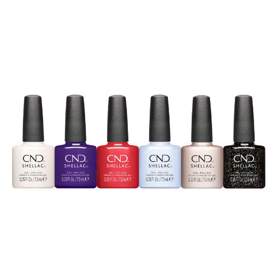 CND Shellac Gel Queen-Tessential Collection, 6pc Bundle | LA Nail Supplies