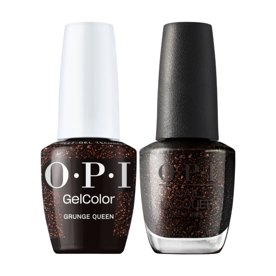 y2k SHELLAC ダブルジップ グランジ ダークコア opium OPI Intelli - Gel Polish Duo Grunge Queen #DUOF035 | LA Nail Supplies