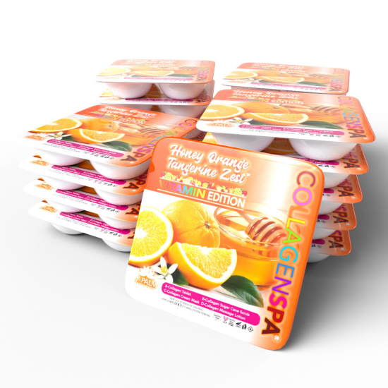 La Palm Spa Collagen 4 Step Honey Orange Tangerine Zest, Pedi Tray