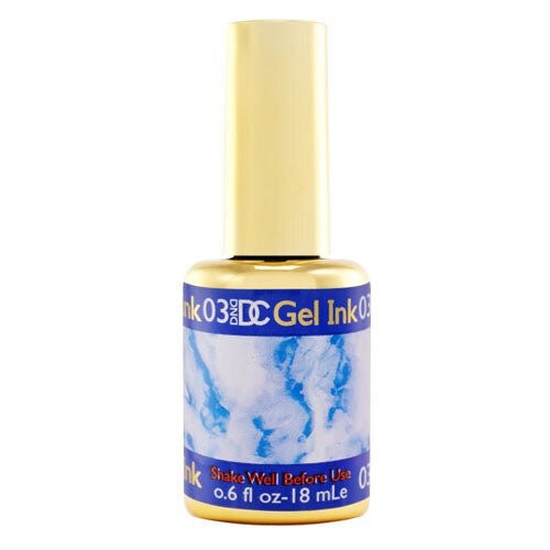 DND Gel Ink Marble Blue #03, 0.5 fl oz | LA Nail Supplies