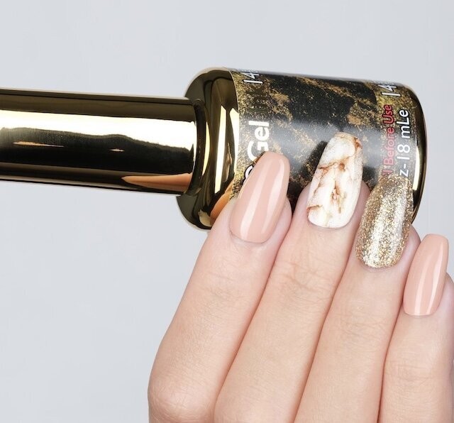 DND Gel Ink Marble Gold #14, 0.5 fl oz | LA Nail Supplies