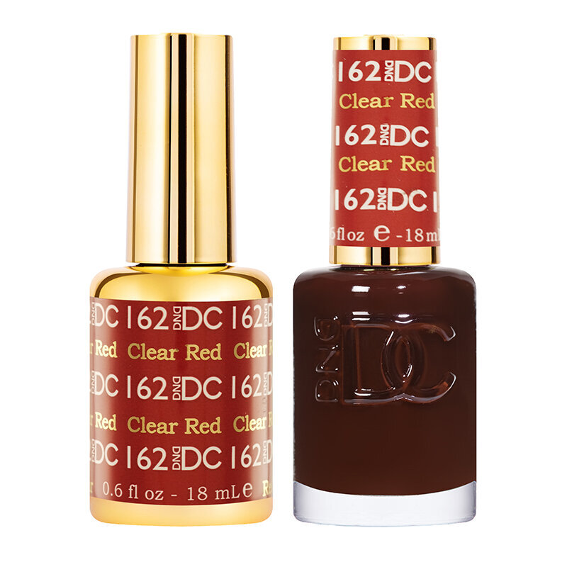 DND DC Pure Gel Polish Set #162 Clear Red, 0.5 fl oz | LA Nail